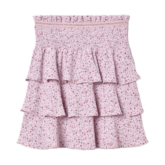 H&M Dresses & Skirts - H&M Women’s Crêped Tiered Floral Skirt Light Purple Small